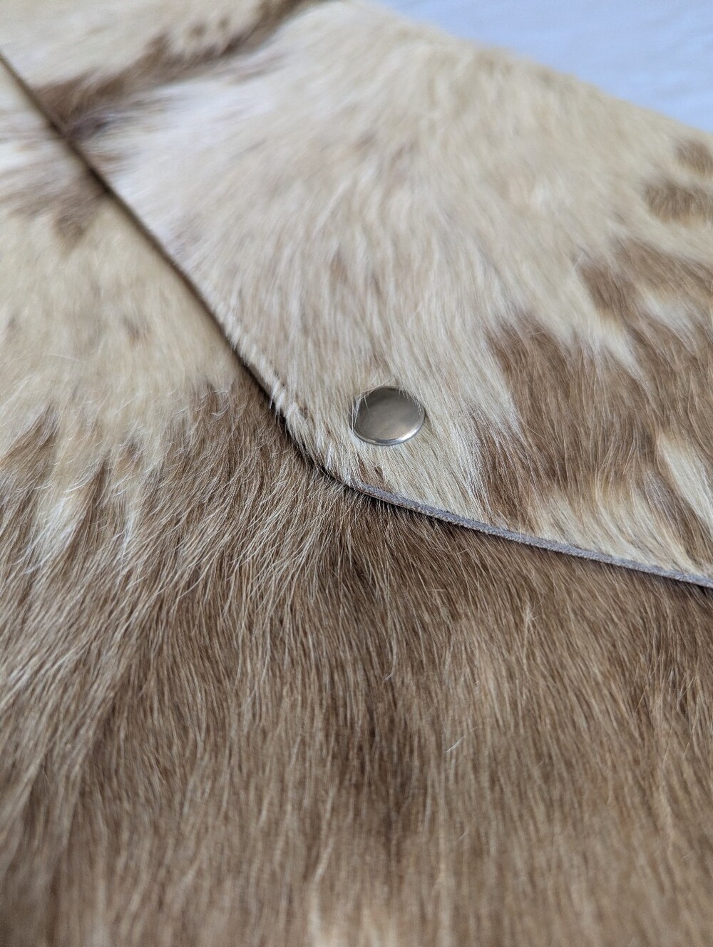 Vintage Handmade Hair On Hide Cowhide Clutch